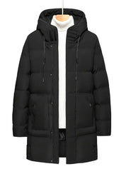 Caspar - Warm Hooded Mid-length Jacket