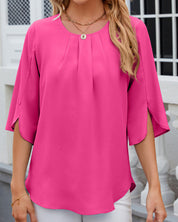 Ivanna - Chic half-sleeve blouse