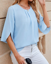 Ivanna - Chic half-sleeve blouse