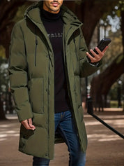 Caspar - Warm Hooded Mid-length Jacket