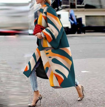 Georgia - Printed coat with long sleeves