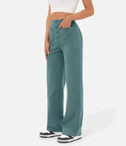 Arielle -  Elastic high waist Trousers with pockets