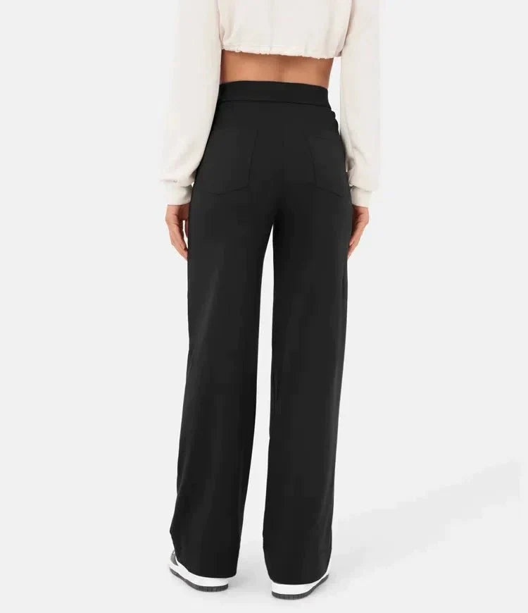 Arielle -  Elastic high waist Trousers with pockets