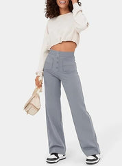 Arielle -  Elastic high waist Trousers with pockets