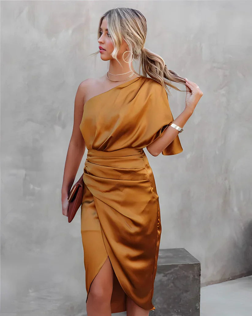 Marigold - Elegant Silk Party Dress