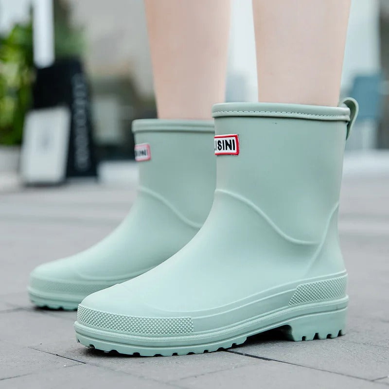 Mikaela - Women's fashionable Mid-height Waterproof rain boots