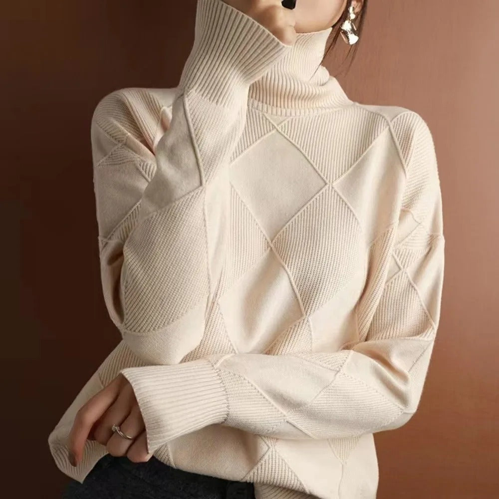 Saylor - Women's turtleneck sweater in cashmere