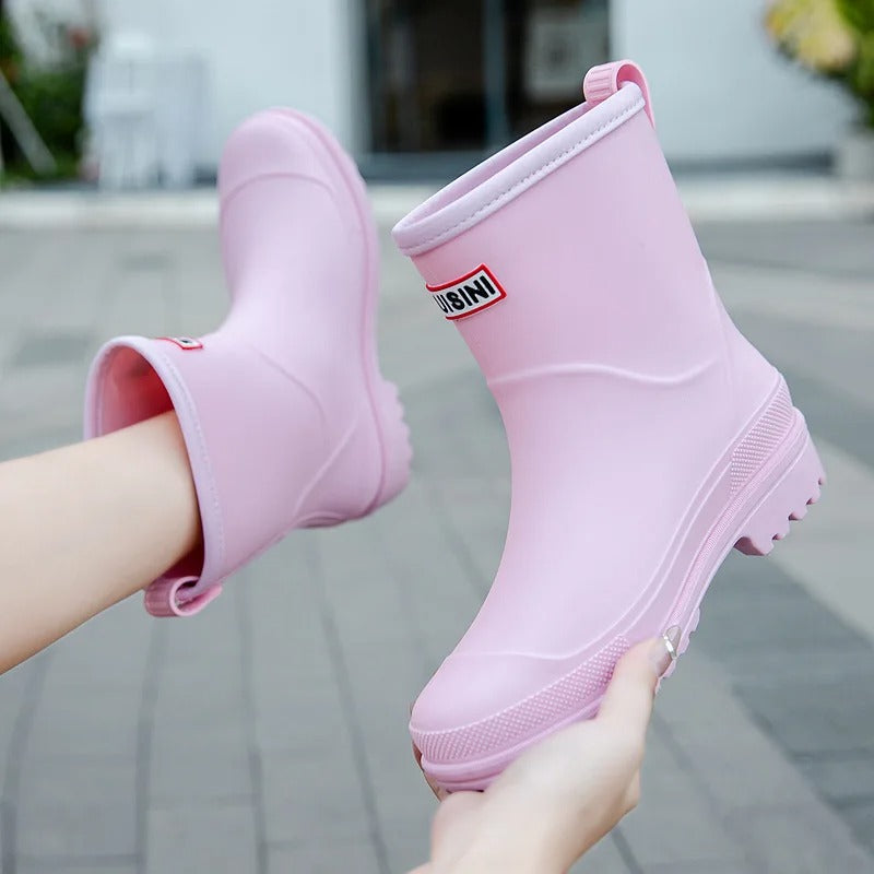 Mikaela - Women's fashionable Mid-height Waterproof rain boots