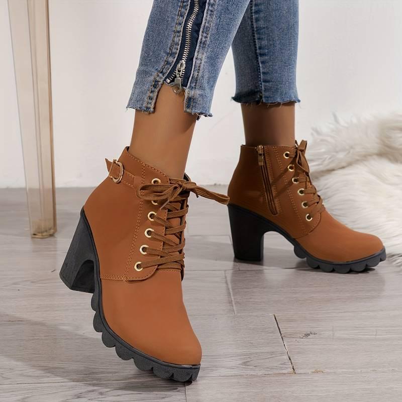 Kyla - Heeled boots with zippers