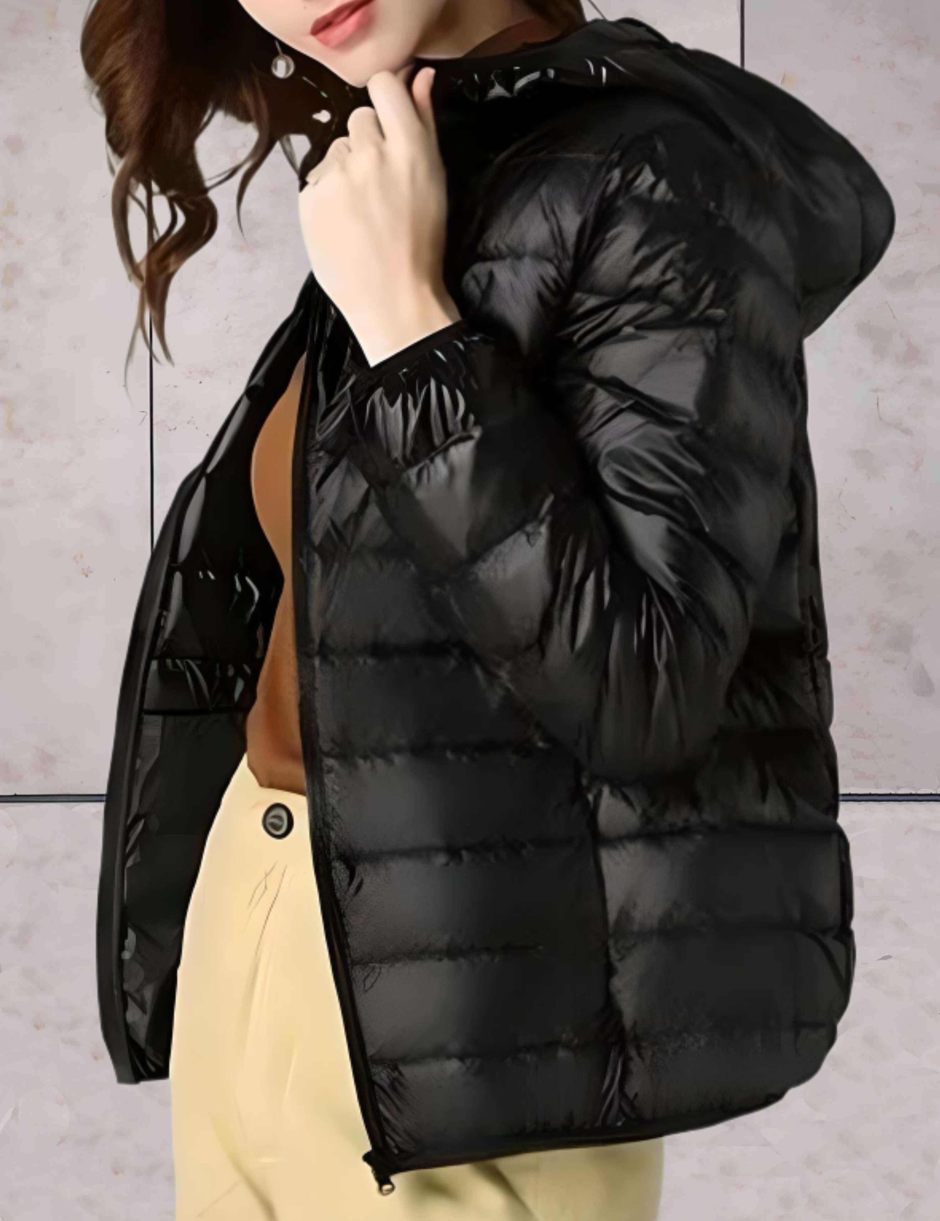 Pearl - Elegant warm down jacket with hood