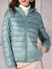 Pearl - Elegant warm down jacket with hood