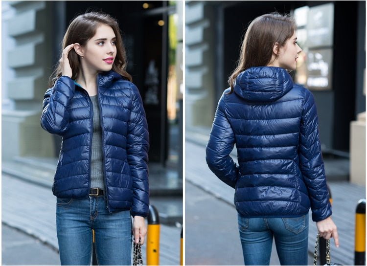 Araceli - Women's Reversible, ultra-light down jacket