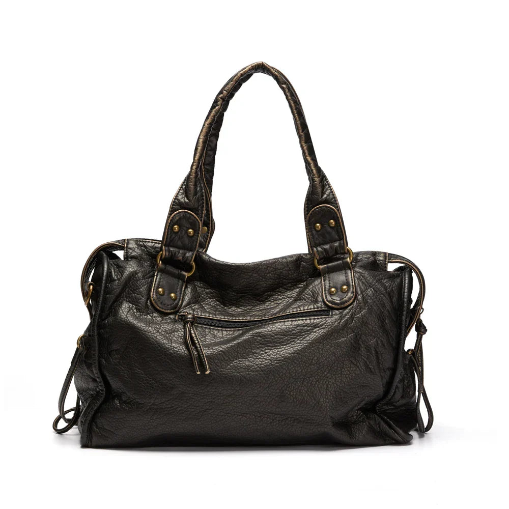 Harper - Rigid Leather Shoulder Bag