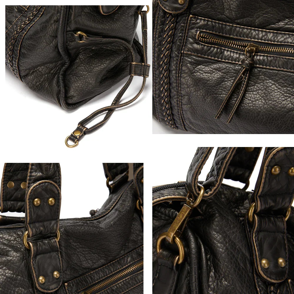 Harper - Rigid Leather Shoulder Bag