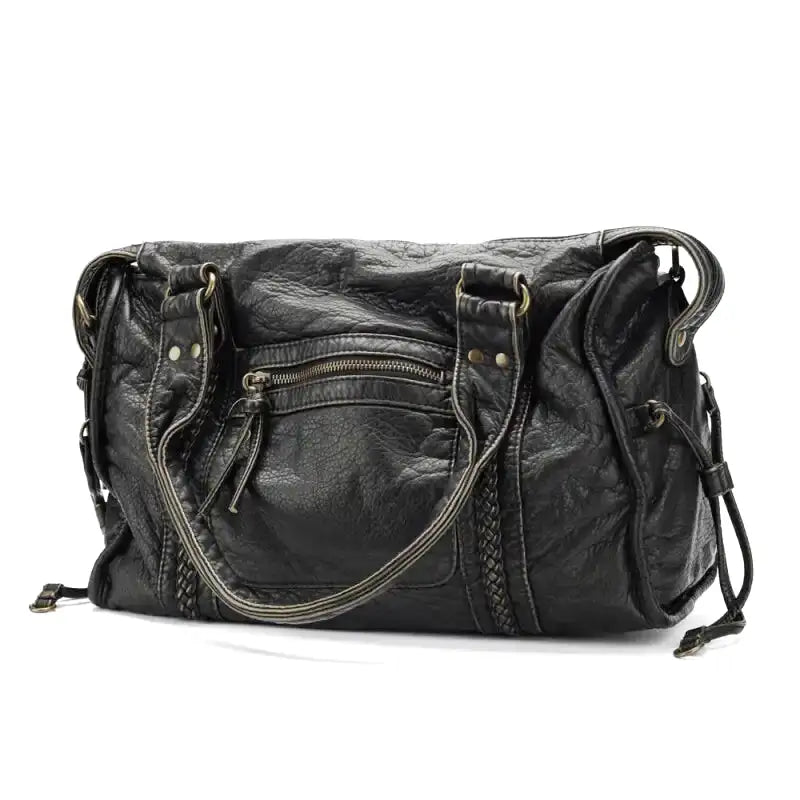 Harper - Rigid Leather Shoulder Bag