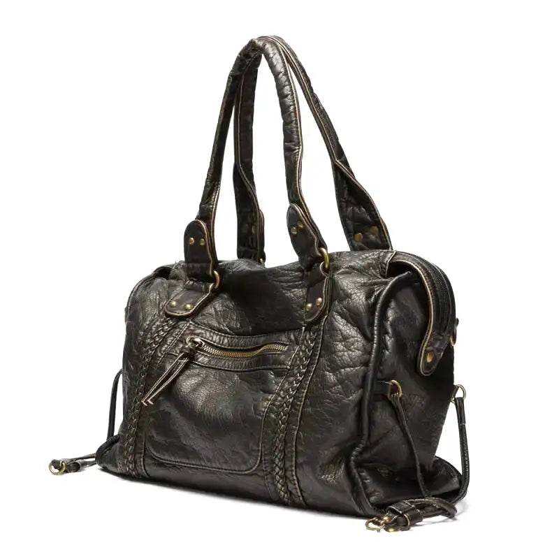 Harper - Rigid Leather Shoulder Bag