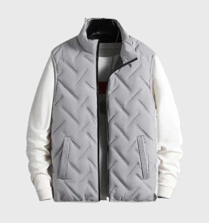 Charel - Quilted jacket with a zip and stand-up collar lined with cotton for warmth and comfort