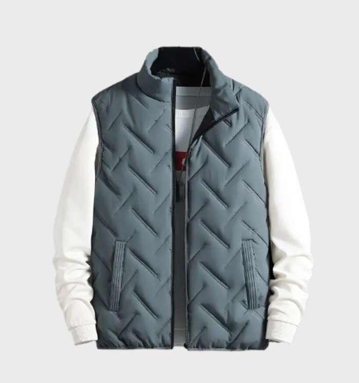 Charel - Quilted jacket with a zip and stand-up collar lined with cotton for warmth and comfort