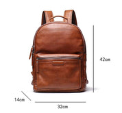 Sage - Men's leather backpack