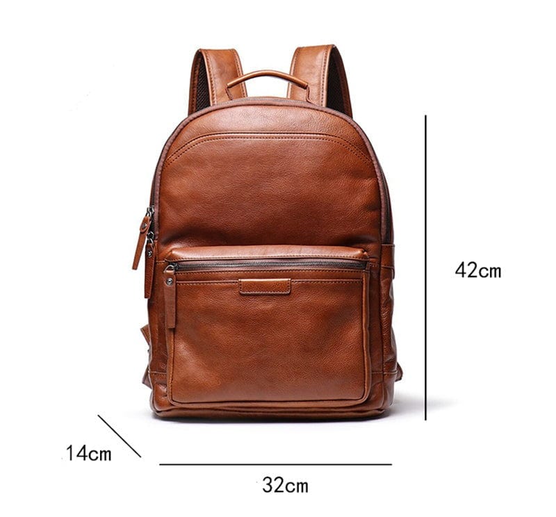 Sage - Men's leather backpack