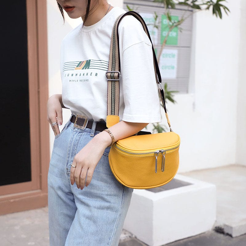 Serenity - Leather banana bag for women