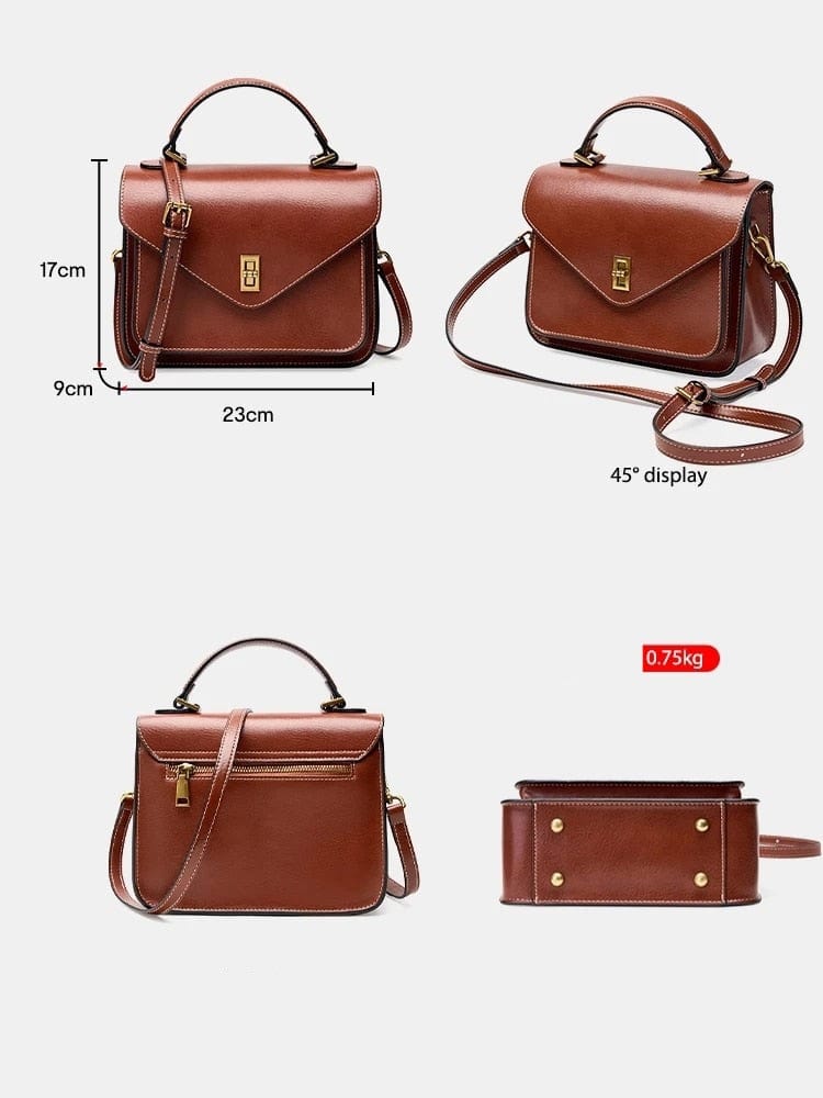 Margaret - Leather shoulder bag for women