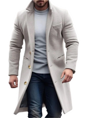 Kaden - Long Wool Coat for men