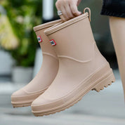 Mikaela - Women's fashionable Mid-height Waterproof rain boots