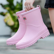 Mikaela - Women's fashionable Mid-height Waterproof rain boots